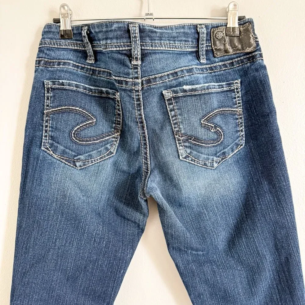 Silver Aiko Kick Flare Dark Wash Jeans Size 30